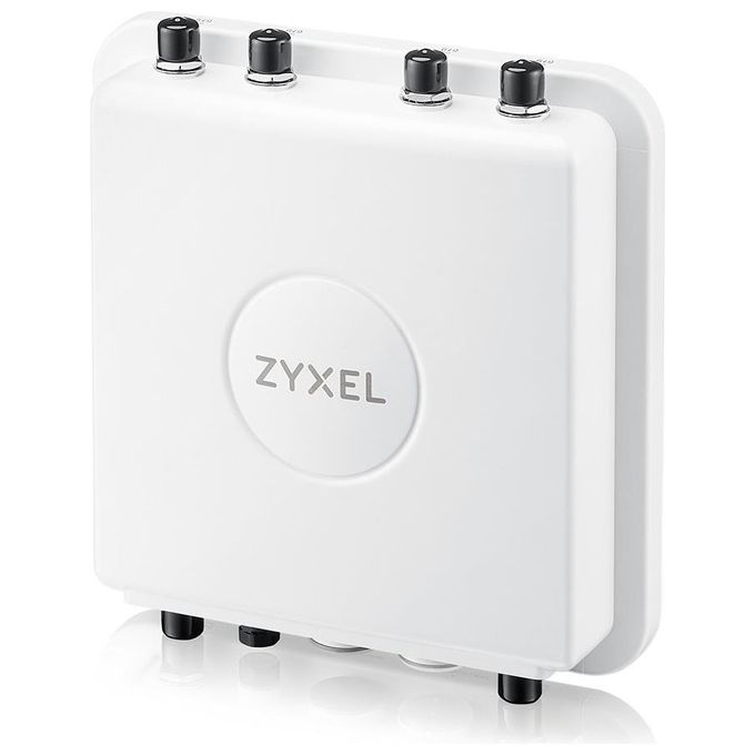 Zyxel WAX655E-EU0101F NebulaFlex Pro Access Point Wireless Outdoor Wi-Fi 6 Dual Radio 4x4 5375 Mbps 2.5 Gbps PoE IP67 colore Bianco