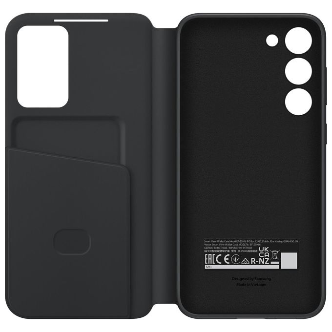 Samsung EF-ZS916CBEGWW Galaxy S23+ Smart View Wallet Case Custodia a Libro Finestra Interattiva Slot Schede colore Nero