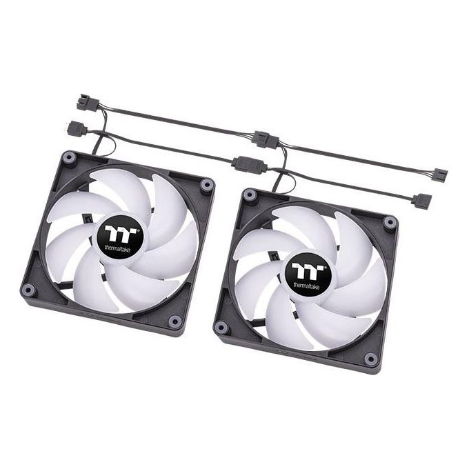 Thermaltake CL-F150-PL14SW-A CT140 ARGB Sync Ventola per Case PC 140 mm 1500 rpm 30,5 dB Cuscinetto Idraulico 2 pezzi colore Nero