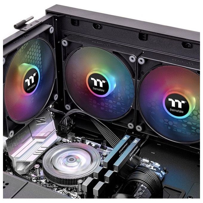 Thermaltake CL-F150-PL14SW-A CT140 ARGB Sync Ventola per Case PC 140 mm 1500 rpm 30,5 dB Cuscinetto Idraulico 2 pezzi colore Nero