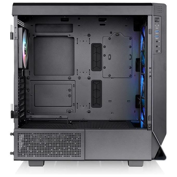 Thermaltake CA-1X5-00M1WN-00 Ceres 500 TG ARGB Case per PC Midi Tower con 3 Ventole ARGB 140 mm e Pannello Laterale in Vetro Temperato colore Nero