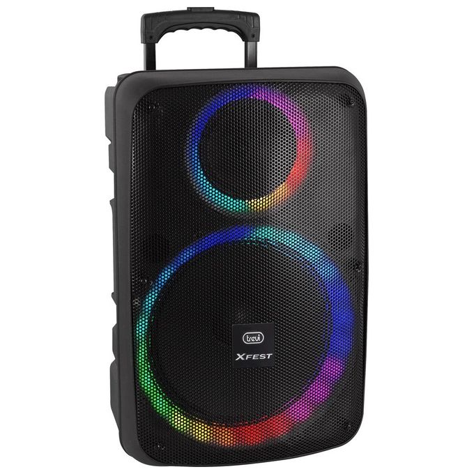 Trevi XF 1250 KB XFest Altoparlante Amplificato 90W Bluetooth Karaoke TWS USB MicroSD Microfono Incluso colore Nero