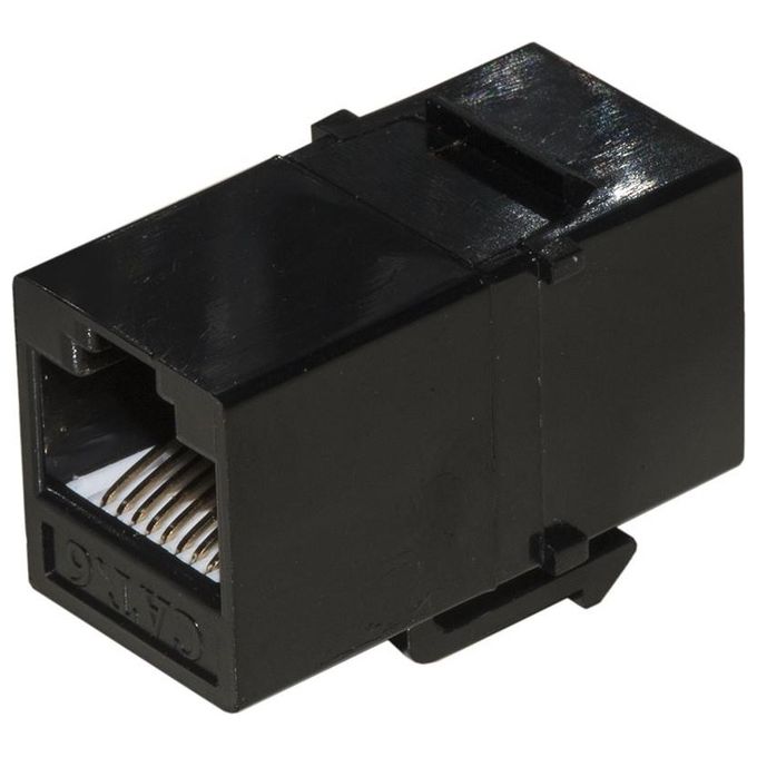 Link Adattatore Passante 2x8 Poli Rj45 Utp non Schermato cat.6 con Ganci per Pannelli
