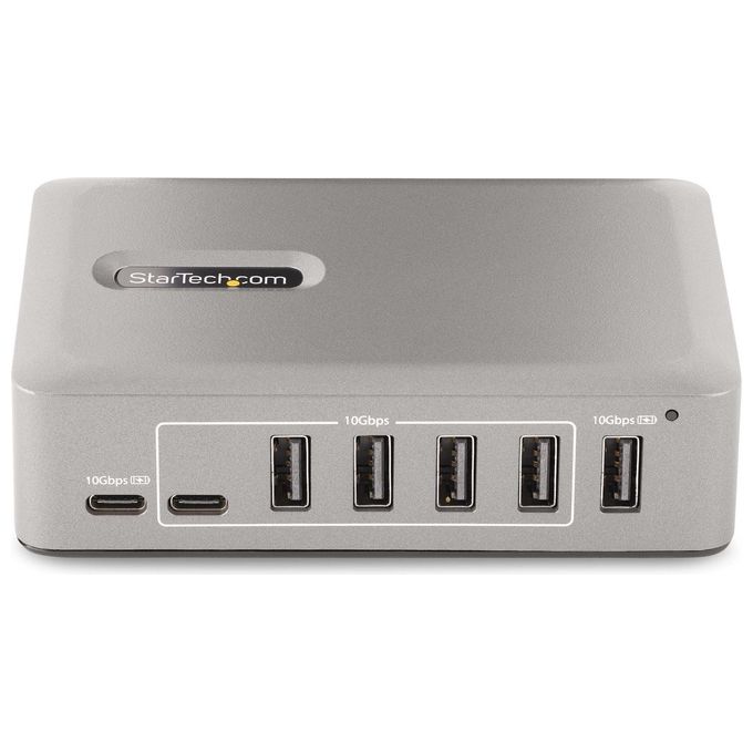 StarTech.com 10G8A2CS-USB-C-HUB Hub USB-C 10 Porte 10Gbps USB 3.2 Gen 2 8x USB-A 2x USB-C Autoalimentato 65W colore Grigio