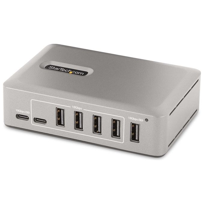 StarTech.com 10G8A2CS-USB-C-HUB Hub USB-C 10 Porte 10Gbps USB 3.2 Gen 2 8x USB-A 2x USB-C Autoalimentato 65W colore Grigio