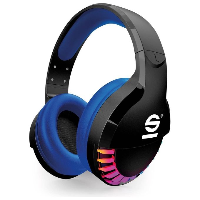 Celly SPWHEADPHONE Speed Cuffie Gaming Over Ear Wireless USB tipo-C LED RGB 15h autonomia colore Nero Blu