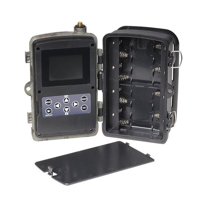 Denver 112131130090 WCL-8040 Fotocamera per Animali Selvatici 4G LTE Tuya Sensore CMOS 8 MP Risoluzione 30MP Visione Notturna 38 LED IR IP65 colore Mimetico