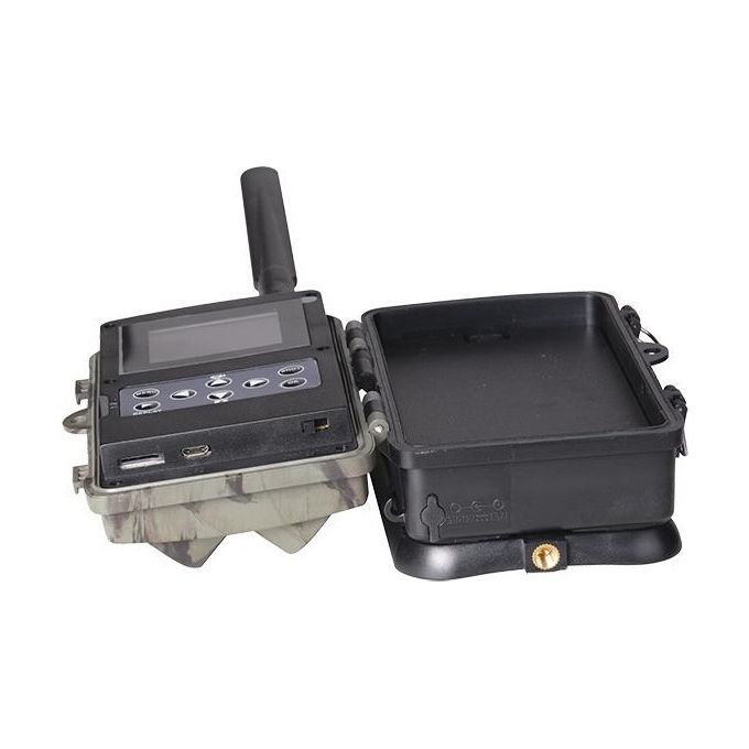 Denver 112131130090 WCL-8040 Fotocamera per Animali Selvatici 4G LTE Tuya Sensore CMOS 8 MP Risoluzione 30MP Visione Notturna 38 LED IR IP65 colore Mimetico