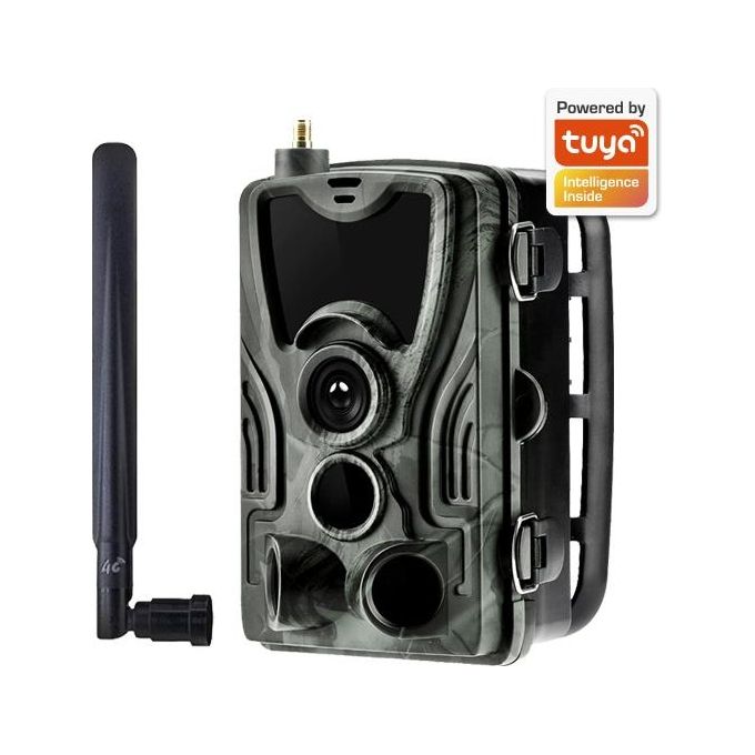 Denver 112131130090 WCL-8040 Fotocamera per Animali Selvatici 4G LTE Tuya Sensore CMOS 8 MP Risoluzione 30MP Visione Notturna 38 LED IR IP65 colore Mimetico