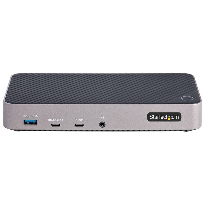 StarTech 116E-USBC-DOCK Docking Station USB-C Triplo HDMI DP 4K Hub USB 5 Porte GbE Power Delivery 100W colore Grigio