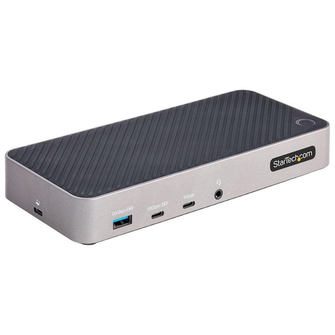 StarTech 116E-USBC-DOCK Docking Station USB-C Triplo HDMI DP 4K Hub USB 5 Porte GbE Power Delivery 100W colore Grigio