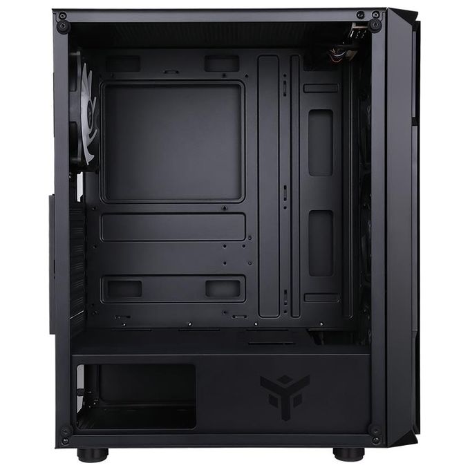 Itek ITGCAST33B Six Triangle PC Case Midi Tower 4 Ventole ARGB 120mm Vetro Temperato ATX colore Nero