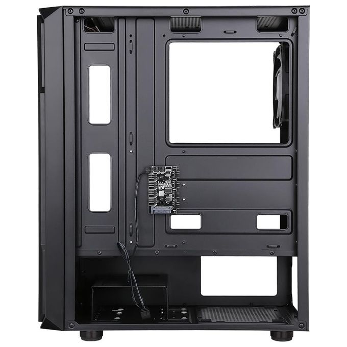 Itek ITGCAST33B Six Triangle PC Case Midi Tower 4 Ventole ARGB 120mm Vetro Temperato ATX colore Nero