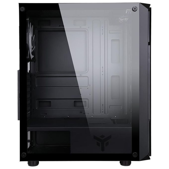 Itek ITGCAST33B Six Triangle PC Case Midi Tower 4 Ventole ARGB 120mm Vetro Temperato ATX colore Nero