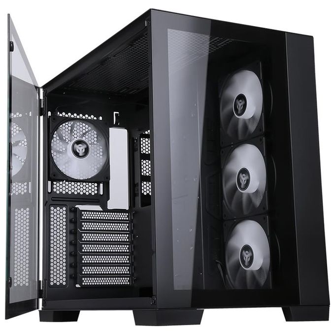 Itek ITGCADCAGB Dark Cave Case Tower Gaming ATX 4x Fan ARGB 120mm USB 3.0 Type-C Pannello Vetro Temperato colore Nero