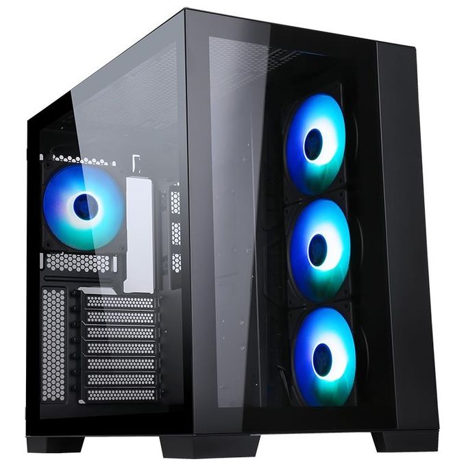 Itek ITGCADCAGB Dark Cave Case Tower Gaming ATX 4x Fan ARGB 120mm USB 3.0 Type-C Pannello Vetro Temperato colore Nero