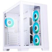 Itek ITGCADCAGW Dark Cave Case Gaming Tower ATX 4x120mm ARGB Fan Vetro Temperato USB 3.0 Type-C colore Bianco