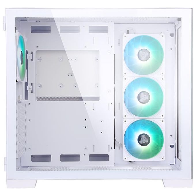 Itek ITGCADCAGW Dark Cave Case Gaming Tower ATX 4x120mm ARGB Fan Vetro Temperato USB 3.0 Type-C colore Bianco