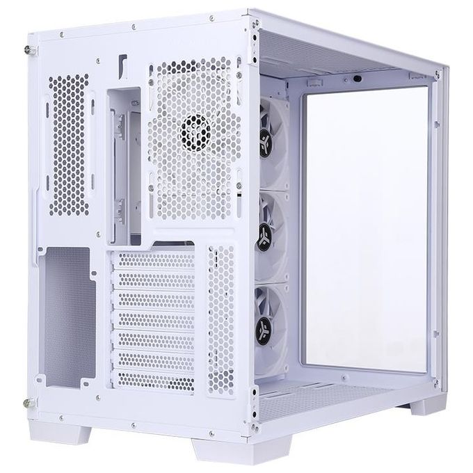 Itek ITGCADCAGW Dark Cave Case Gaming Tower ATX 4x120mm ARGB Fan Vetro Temperato USB 3.0 Type-C colore Bianco