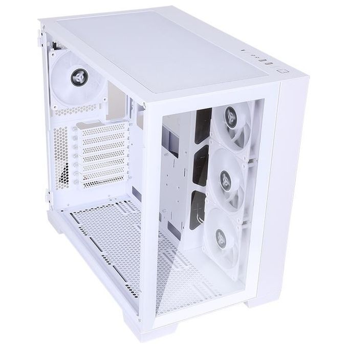 Itek ITGCADCAGW Dark Cave Case Gaming Tower ATX 4x120mm ARGB Fan Vetro Temperato USB 3.0 Type-C colore Bianco