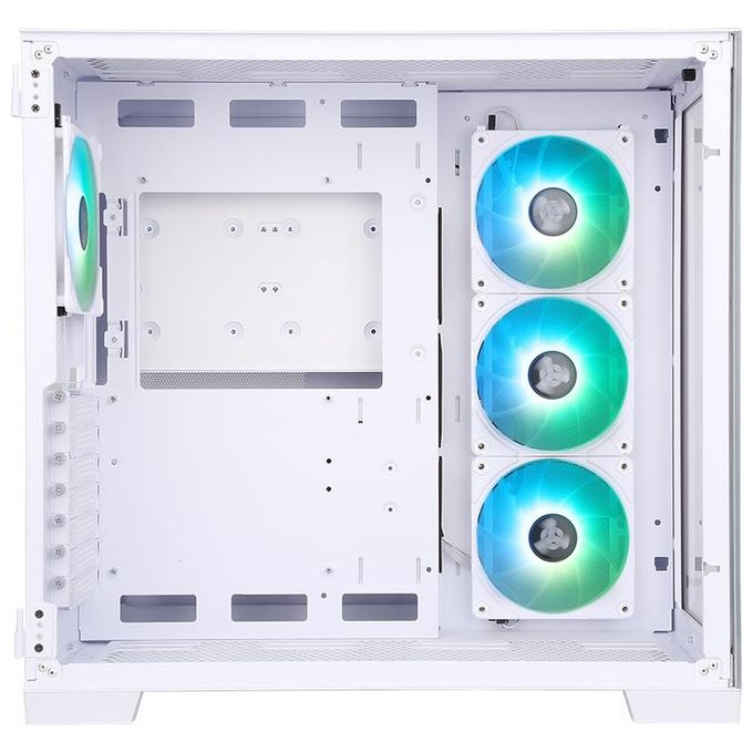 Itek ITGCADCAGW Dark Cave Case Gaming Tower ATX 4x120mm ARGB Fan Vetro Temperato USB 3.0 Type-C colore Bianco