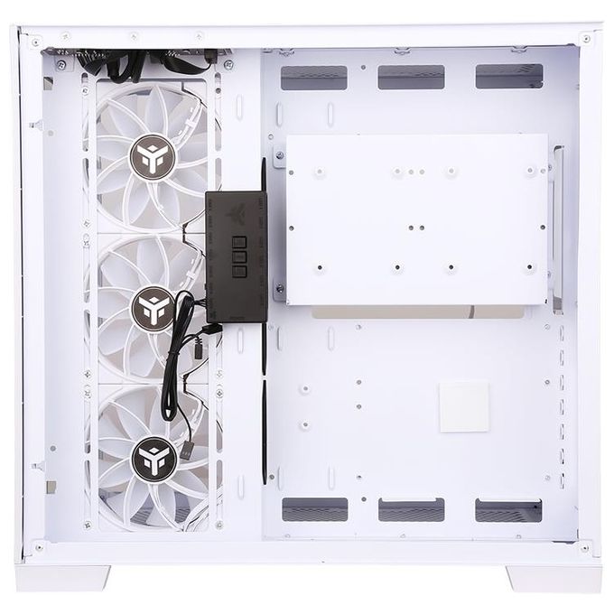 Itek ITGCADCAGW Dark Cave Case Gaming Tower ATX 4x120mm ARGB Fan Vetro Temperato USB 3.0 Type-C colore Bianco