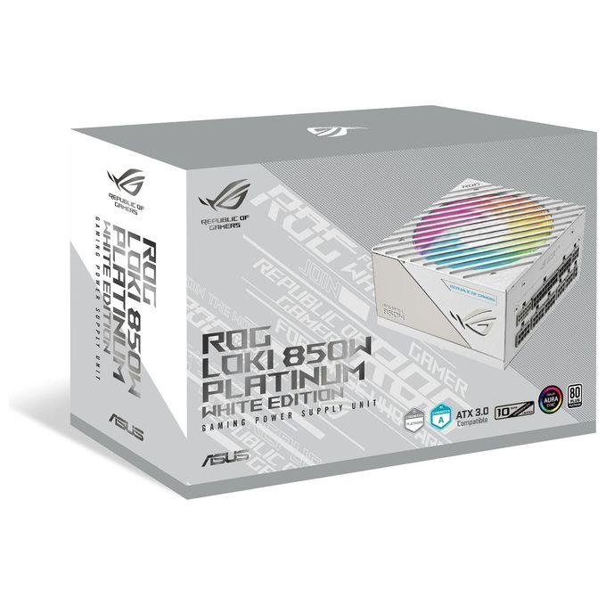 ASUS 90YE00N2-B0NA00 ROG Loki Alimentatore 850 W 80 PLUS Platinum SFX-L Completamente Modulare colore Bianco