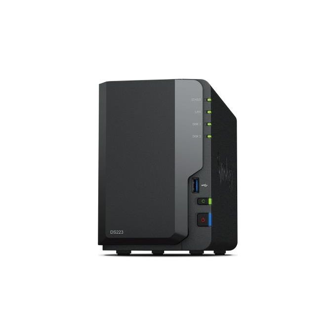 Synology DiskStation DS223, NAS Desktop 2 Bay, 2GB DDR4, HDD SSD