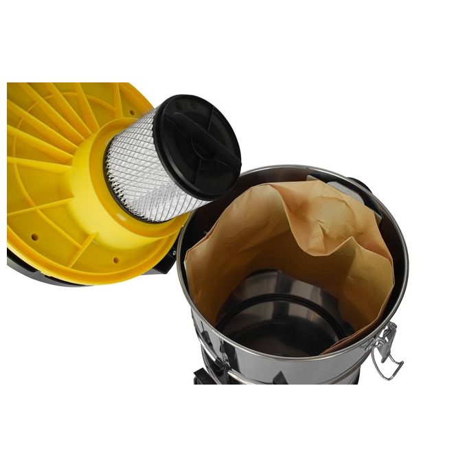 LAVOR 40028-00025 WTP 30 XE Aspiratore a cilindro Secco e bagnato 30 L 1600 W HEPA con presa per elettroutensili colore Nero Acciaio inox