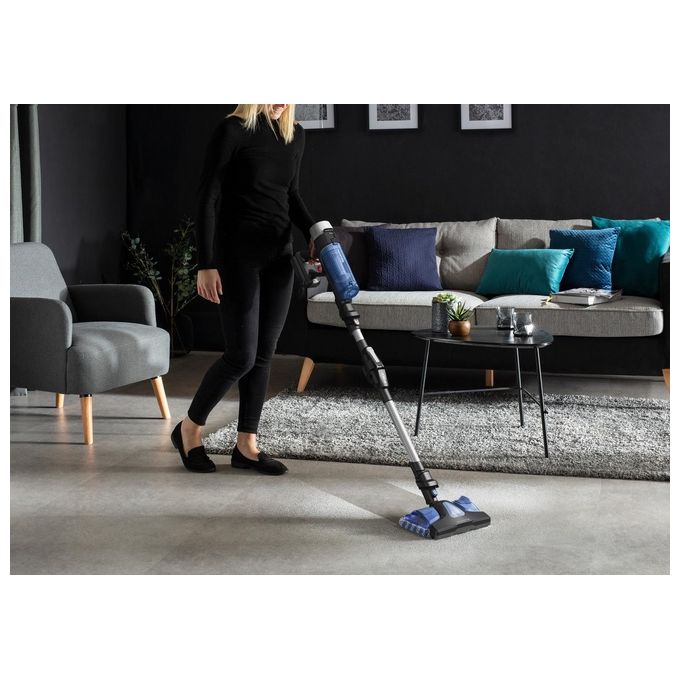 Rowenta RH20C0 X-Force Flex 9.60 Aspirapolvere a Bastone 2 in 1 Ciclonico 0,4 L 100 AW 60 min 83 dB colore Argento Blu