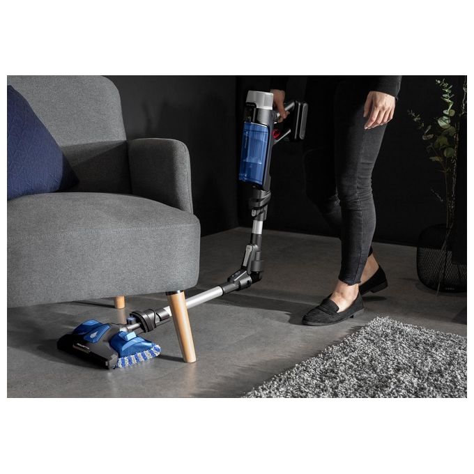 Rowenta RH20C0 X-Force Flex 9.60 Aspirapolvere a Bastone 2 in 1 Ciclonico 0,4 L 100 AW 60 min 83 dB colore Argento Blu