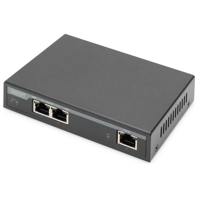Digitus DN-95127-1 Estensore Gigabit 4PPoE a 2 porte 802.3at 60 W colore Nero