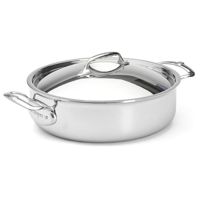 De Buyer 3741.28 Affinity Casseruola Bassa con Coperchio 28 cm Acciaio Inox 4,6 L Induzione colore Acciaio inossidabile