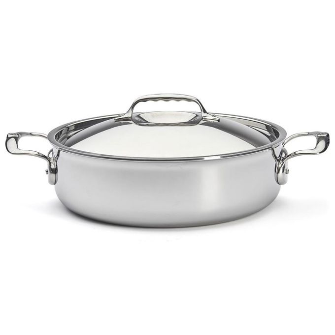 De Buyer 3741.28 Affinity Casseruola Bassa con Coperchio 28 cm Acciaio Inox 4,6 L Induzione colore Acciaio inossidabile