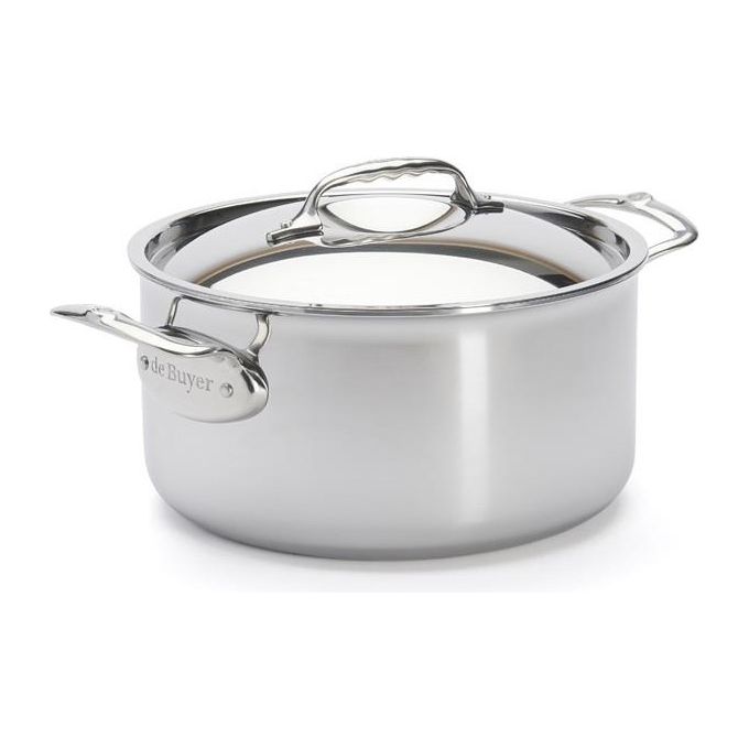 De Buyer Affinity Pentola per Arrosti Inox con Coperchio 24cm