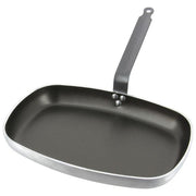 De Buyer 8184.38 CHOC Padella per Pesce Antiaderente Rettangolare in Alluminio con Manico Rivettato colore Nero