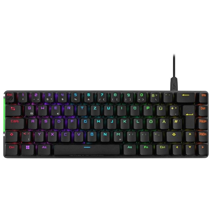 Asus 90MP0346-BKIA00 ROG Falchion Ace Tastiera Meccanica Gaming 65% Switch NX Red RGB Layout ITA USB-C colore Nero