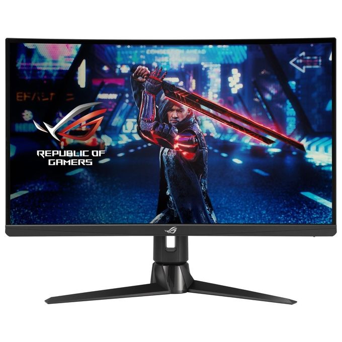 ASUS ROG Strix XG27AQV Monitor Gaming Curvo 27, WQHD, IPS Veloce, 170 Hz (OC), 1 ms GTG, FreeSync Premium, Overdrive Variabile, DisplayHDR 400, Nero