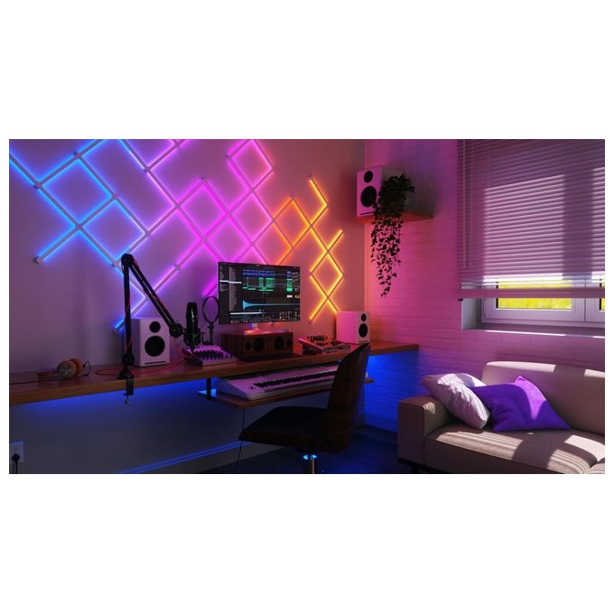 Nanoleaf NL59E00-3SN00 Lines Squared Expansion Pack 3 Pezzi RGB IP20 Dimmerabile colore Bianco