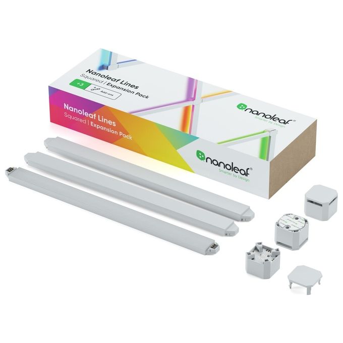 Nanoleaf NL59E00-3SN00 Lines Squared Expansion Pack 3 Pezzi RGB IP20 Dimmerabile colore Bianco