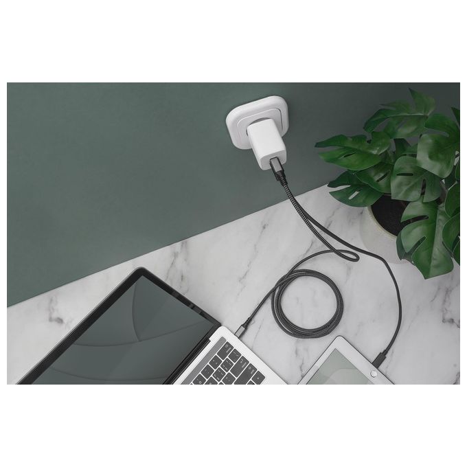 Digitus DA-10063 Caricabatterie Universale GaN 65 W 2 Porte USB-C Power Delivery 3.0 PPS Compatibile con iPhone Samsung Pixel Xiaomi Huawei colore Bianco