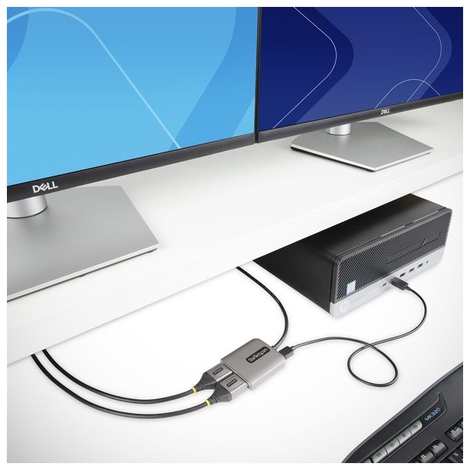 StarTech.com Hub Mst Displayport A 2 Porte Adattatore Multi-Monitor Dp 1.4 A 2x Dp 4k 60hz