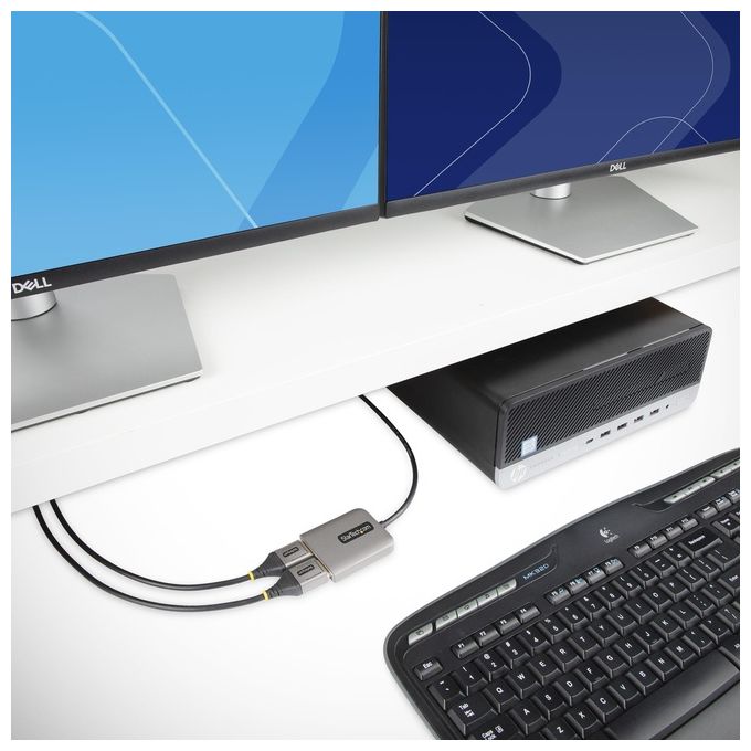 StarTech.com Hub Mst Displayport A 2 Porte Adattatore Multi-Monitor Dp 1.4 A 2x Dp 4k 60hz