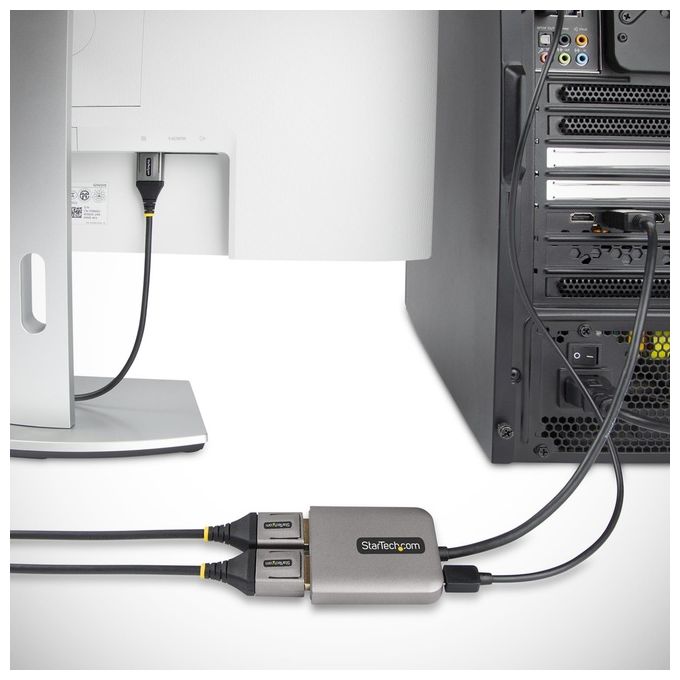 StarTech.com Hub Mst Displayport A 2 Porte Adattatore Multi-Monitor Dp 1.4 A 2x Dp 4k 60hz