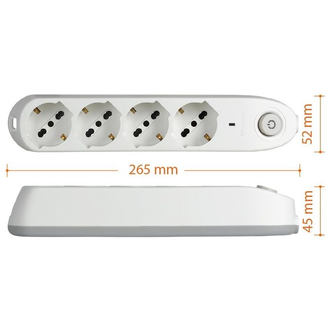 Bticino Ciabatta Multipresa Elettrica 4 Prese Universale