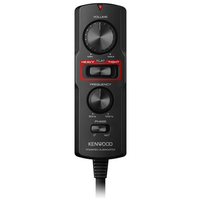 Kenwood KSC-PSW7EQ Subwoofer Attivo per Auto 160W Classe D Active EQ Cono Alluminio Telecomando Cablato