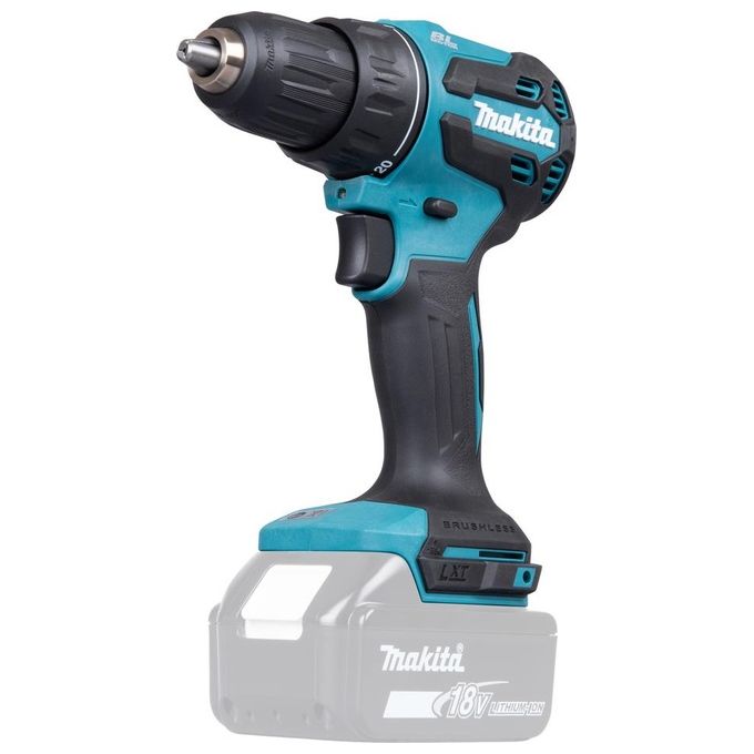 Makita DDF490Z Trapano Avvitatore Brushless Velocita' 1900 rpm Coppia 65 Nm 20 Impostazioni Colore Blu Nero