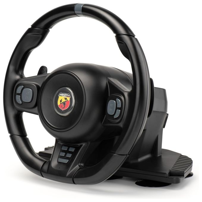 MT Distribution ABGAAC01 Volante per PlayStation 4 Analogico Digitale USB Cablato Vibrazione Reflex Impugnature in Gomma cavo 2 m colore Nero