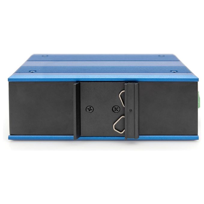 Digitus DN-651136 Switch di rete Gigabit Ethernet industriale non gestito 8 porte RJ45 1 SFP alimentazione 12-52V DC montaggio su guida DIN colore Nero Blu