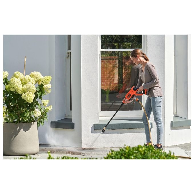 Black+decker BCPC18D1-QW Idropulitrice a Batteria 18V 2Ah 24 bar 120 L-h Ugelli 5in1 Tubo 6 m PowerConnect
